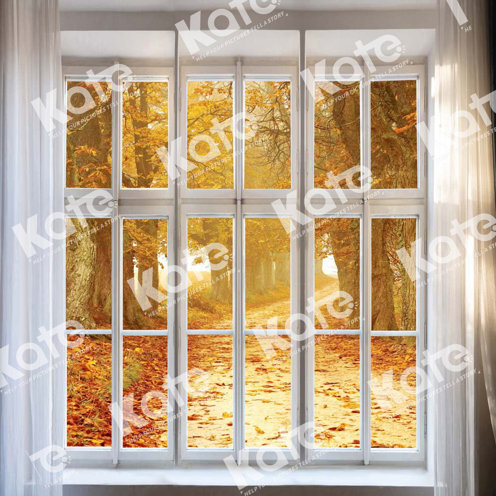 Kate Autumn Outwindow Leaves Backdrop Designed by Chain Photography