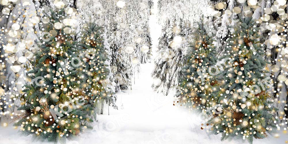 Kate Christmas Backdrop Tree Path Winter Designed by Chain Photography