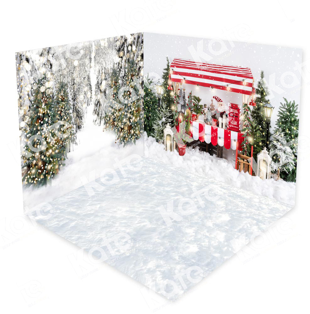 Kate Christmas Outdoor Snow Tree Farm Room Set(8ftx8ft&10ftx8ft&8ftx10ft)