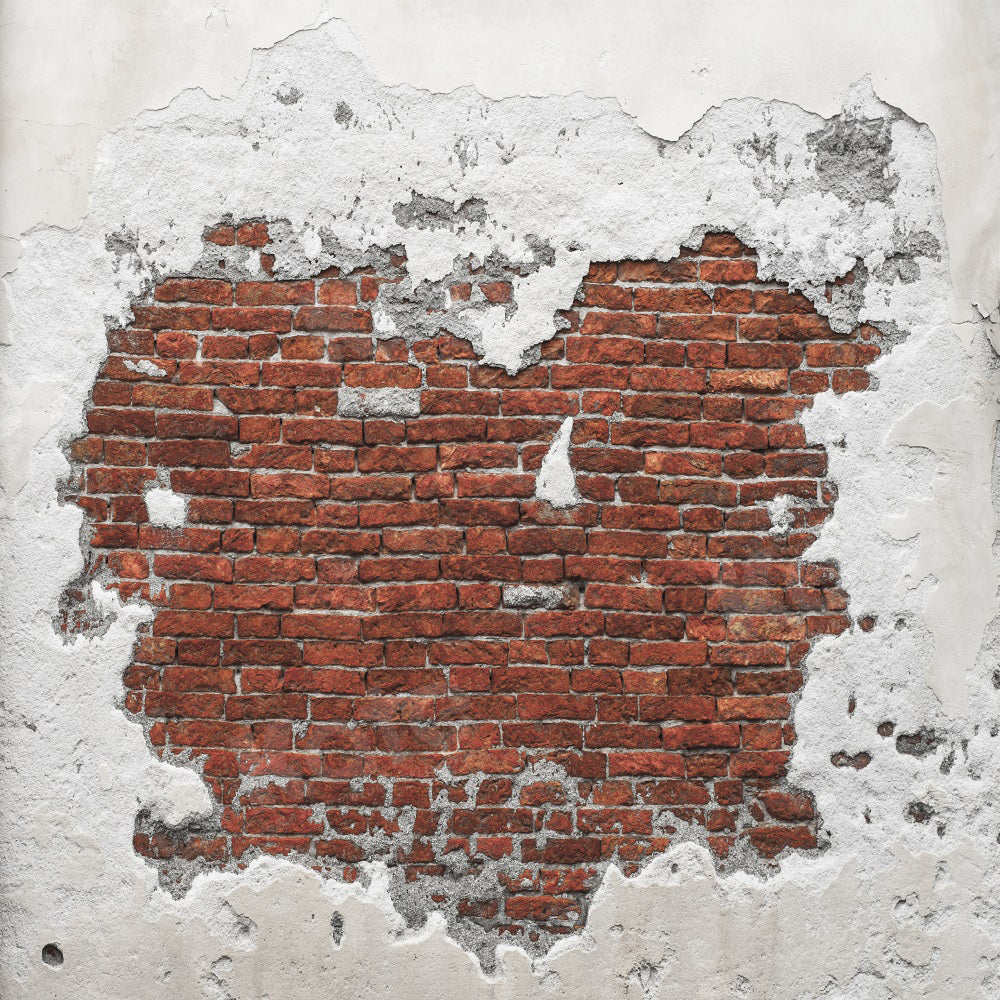 Kate Shabby Brick Wall Love Heart Shape Backdrop for Photography