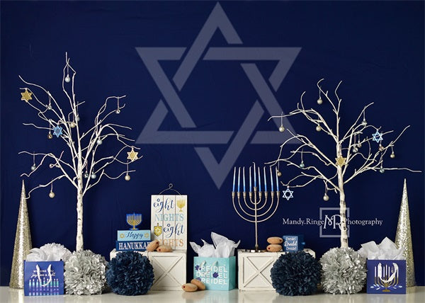 Kate Hanukkah Celebration Backdrop Designed by Mandy Ringe Photography