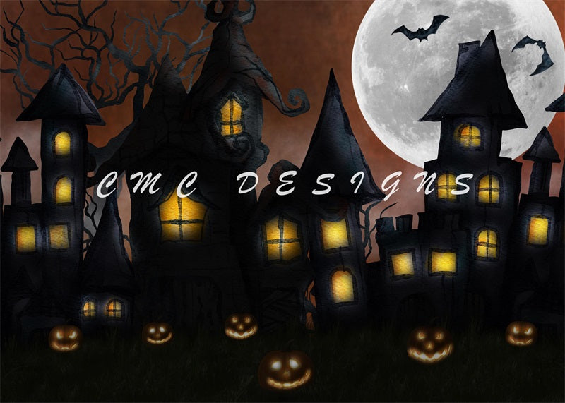 Kate Halloween Pumpkin Town Backdrop Designed by Candice Compton