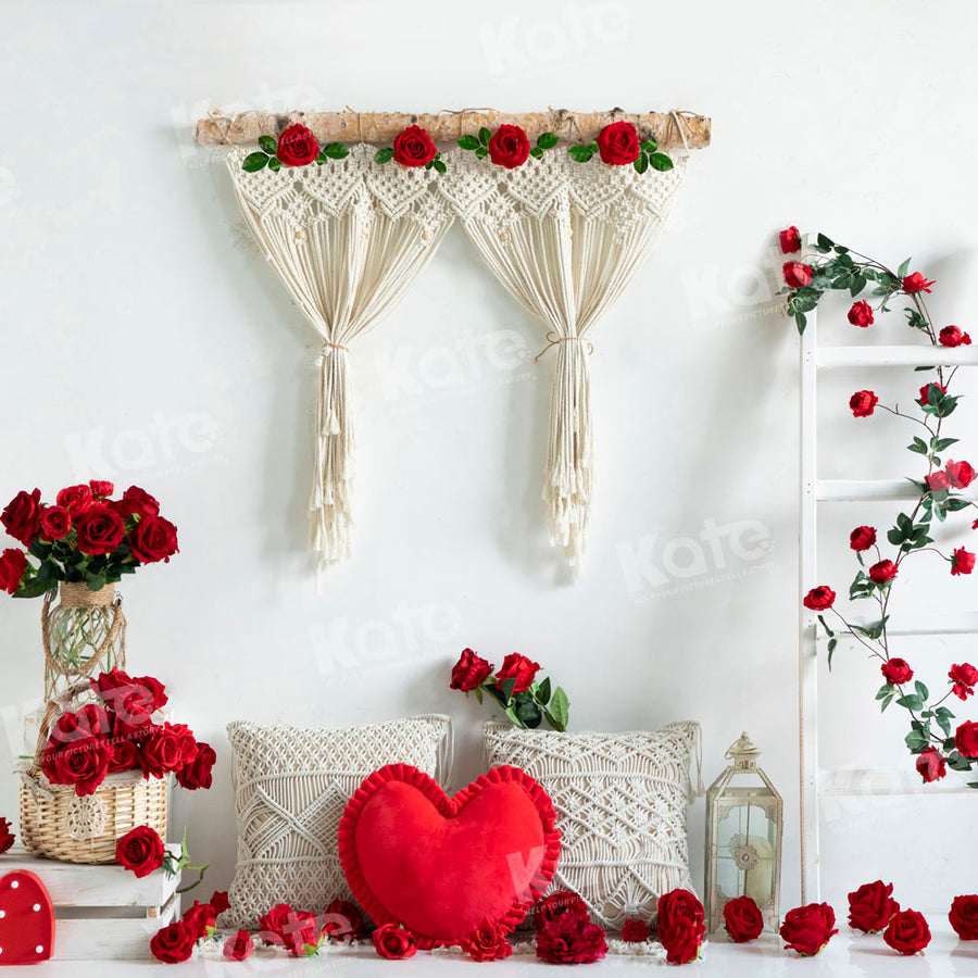 Handcrafted Macrame Heart Bloom Backdrop