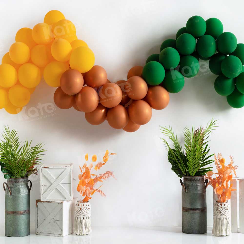 Kate Boho Balloons Flower and Plants Backdrop Designed by Emetselch