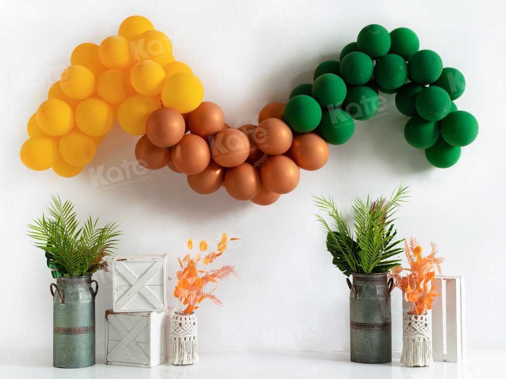 Kate Boho Balloons Flower and Plants Backdrop Designed by Emetselch