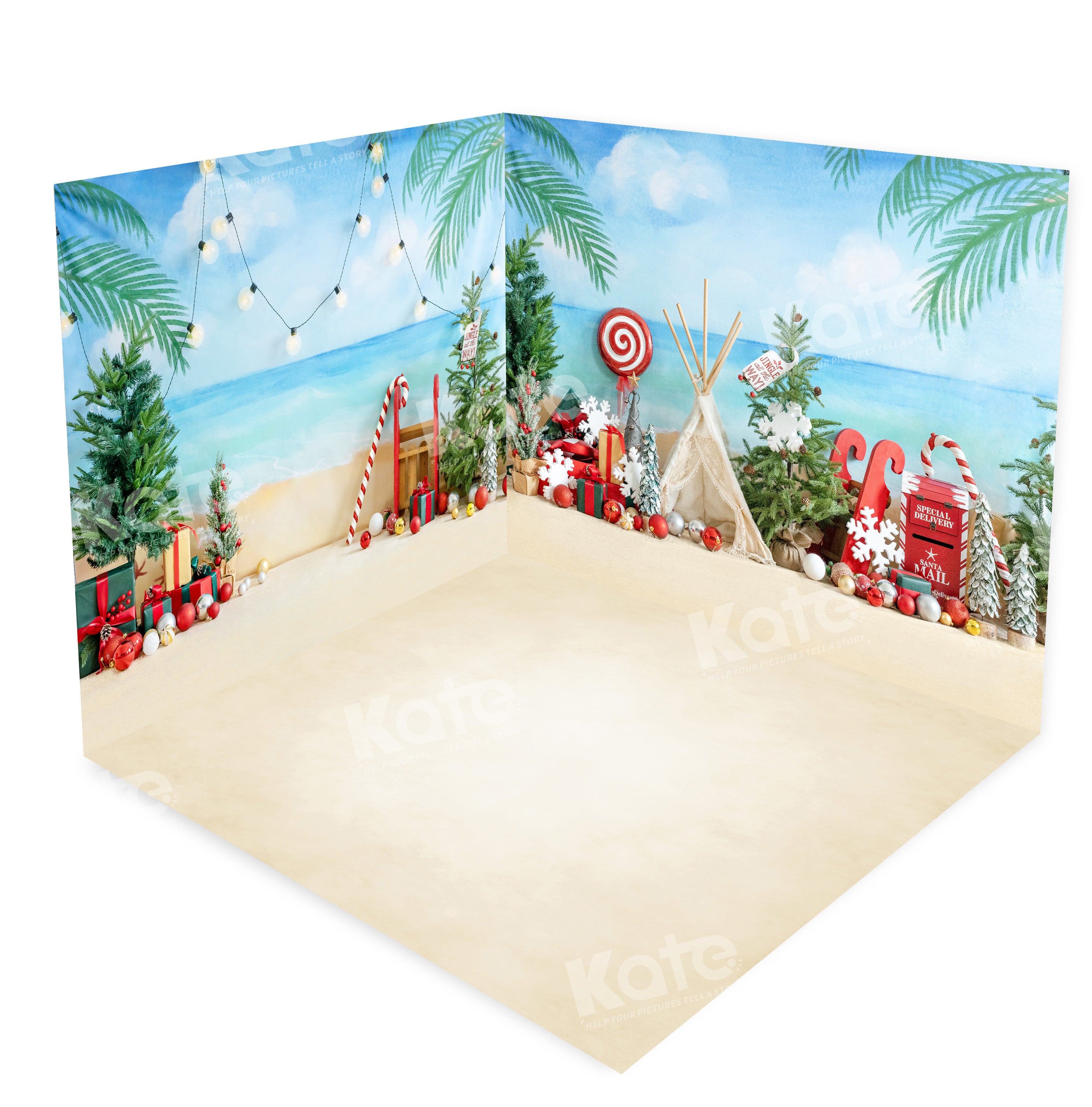 Kate Christmas Seaside in Summer Room Set(8ftx8ft&10ftx8ft&8ftx10ft)