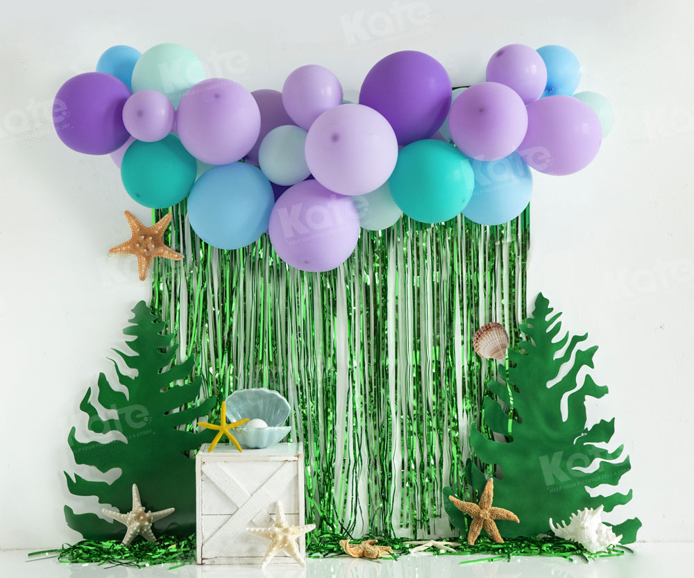 Kate Underwater World Balloons Cake Smash Backdrop Designed by Emetselch