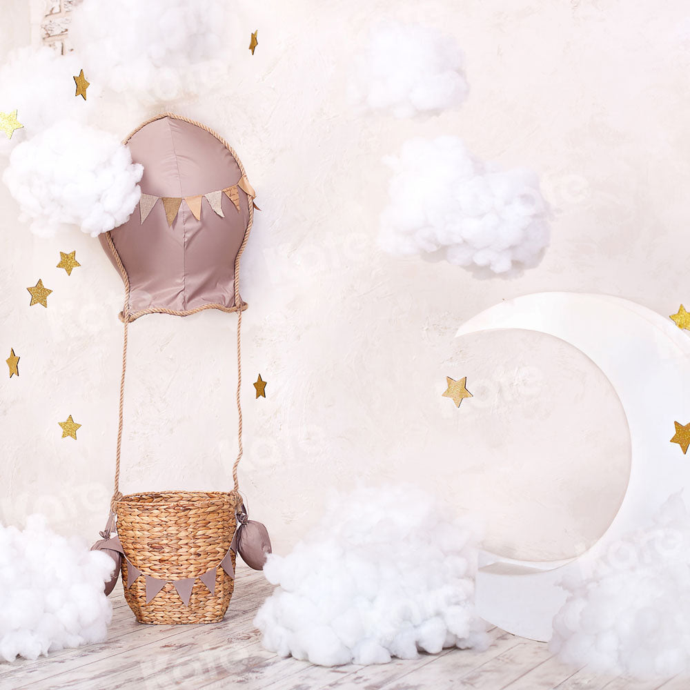 Kate Hot Air Balloon Cloud Cake Smash Backdrop Designed by Chain Photography