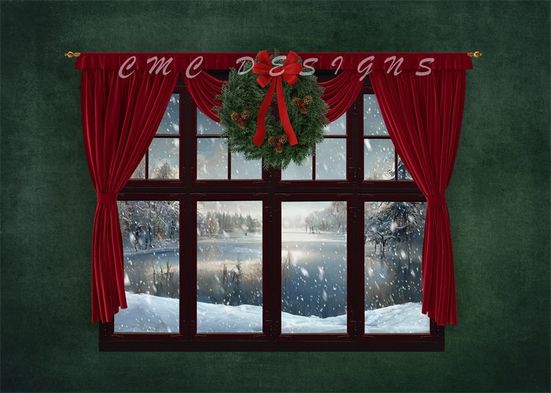 Kate Christmas Fine Art Window No Tree Backdrop Designed by Candice Compton