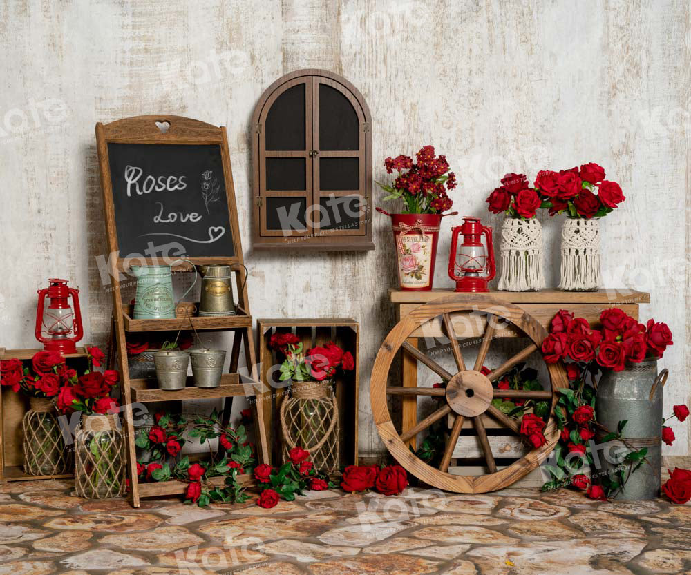 Kate Valentine's Day Rose Store Stand Backdrop Designed by Emetselch