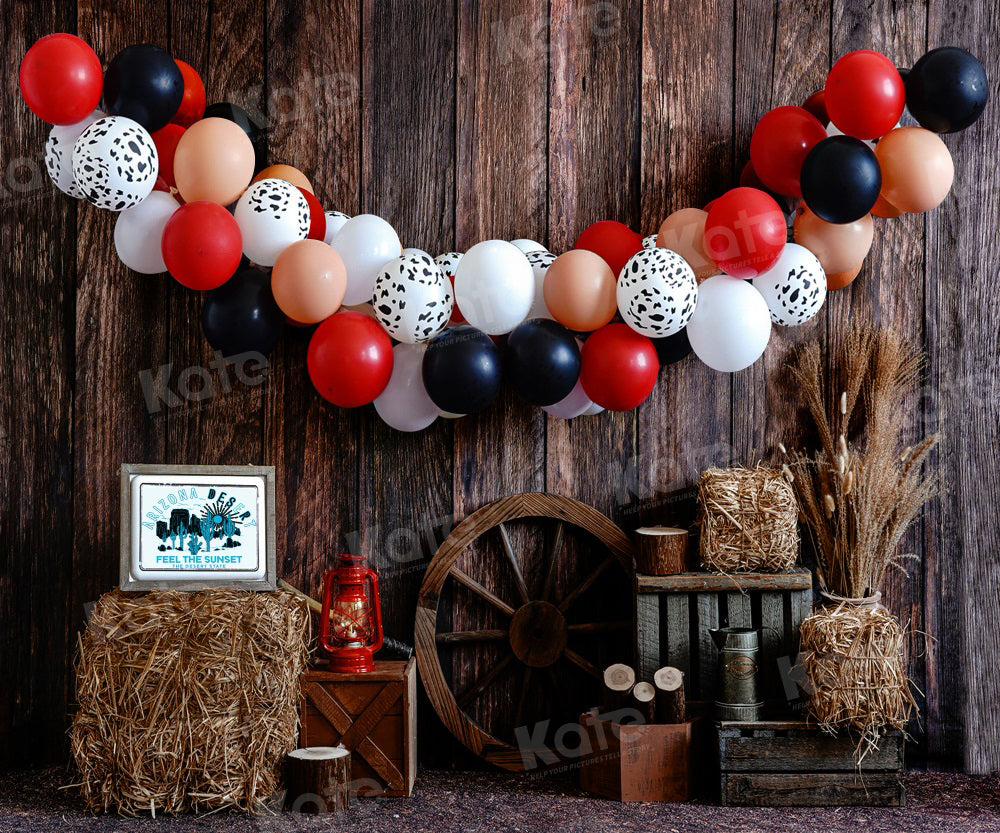 Kate Autumn Cowboy Barn Rodeo Backdrop for Photography