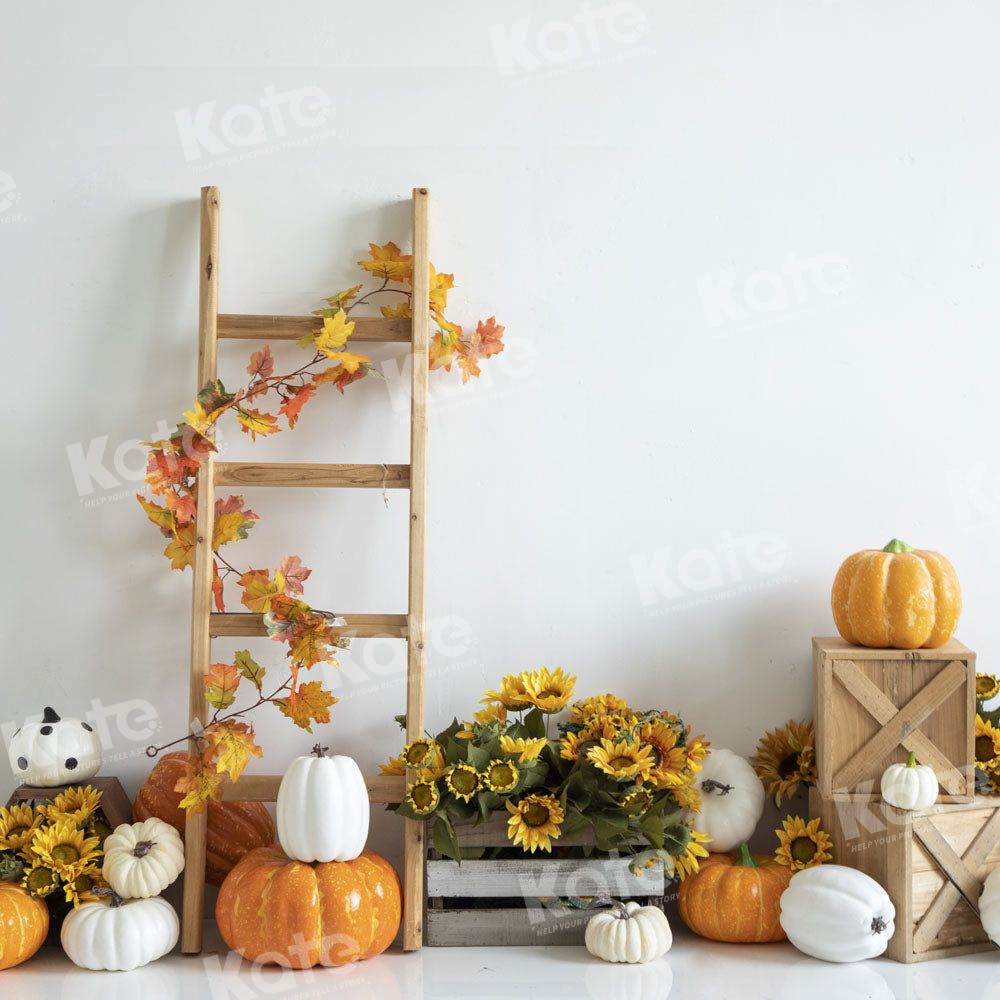 Kate Autumn Pumpkins Ladder Backdrop Designed by Emetselch
