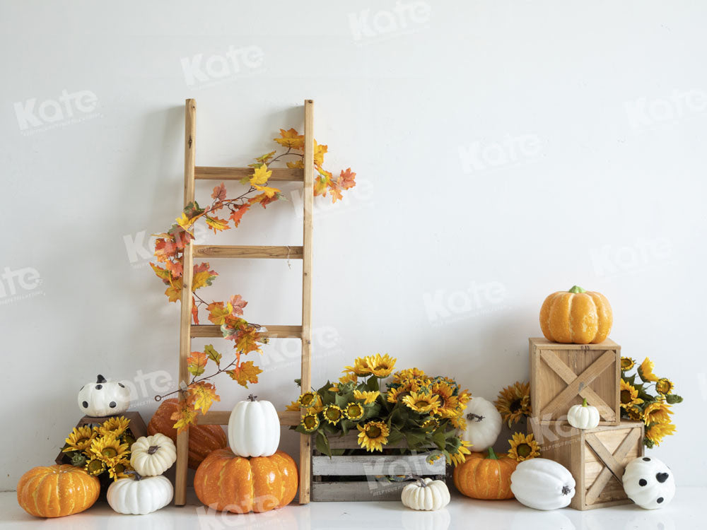 Kate Autumn Pumpkins Ladder Backdrop Designed by Emetselch