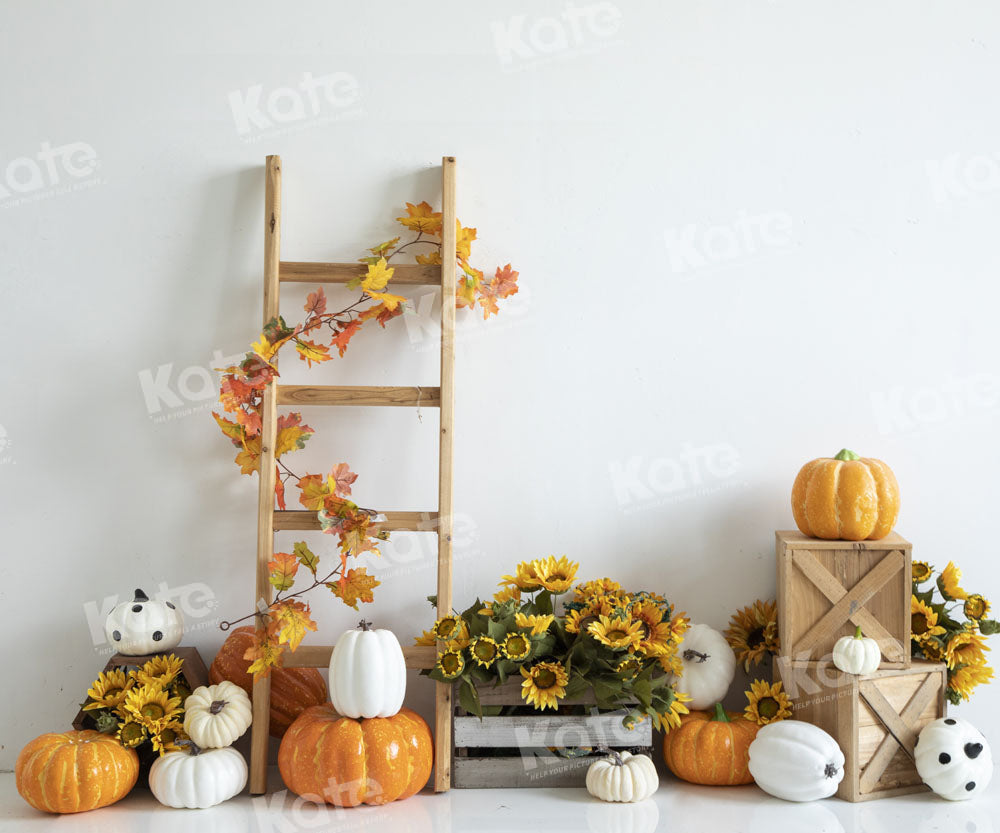 Kate Autumn Pumpkins Ladder Backdrop Designed by Emetselch