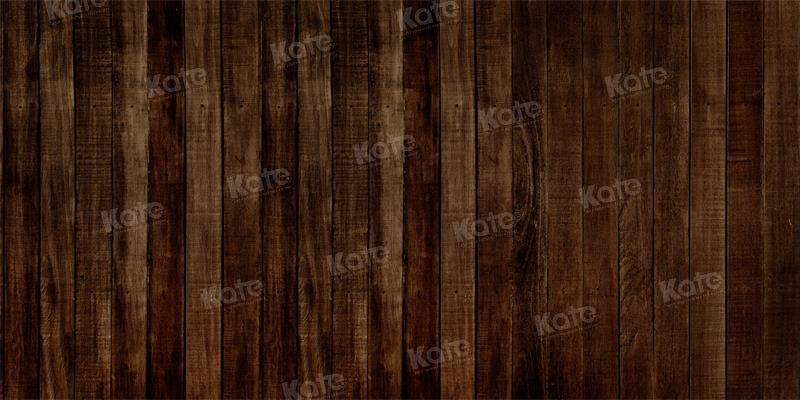 Kate Dark Retro Brown Wood Backdrop for Photography