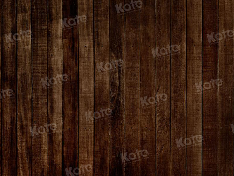 Kate Dark Retro Brown Wood Backdrop for Photography