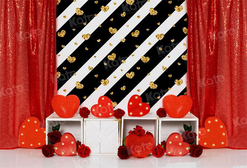 Kate Valentine's Day Love Stage Backdrop for Photography