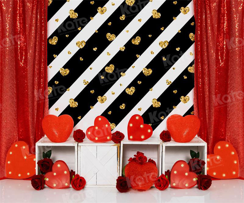 Kate Valentine's Day Love Stage Backdrop for Photography