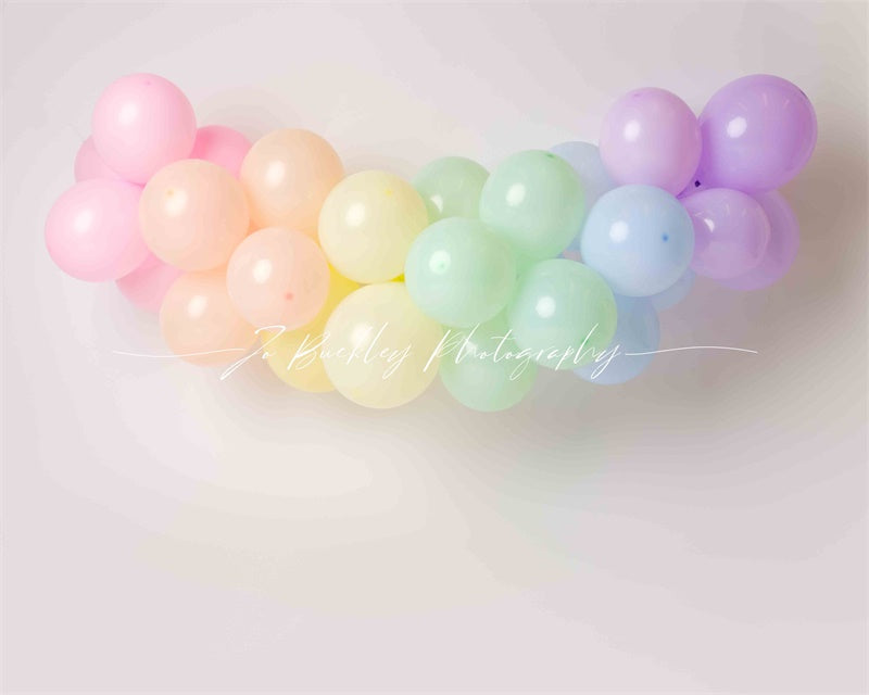 Kate Pastel Balloons Backdrop Designed by Jo Buckley Photograph