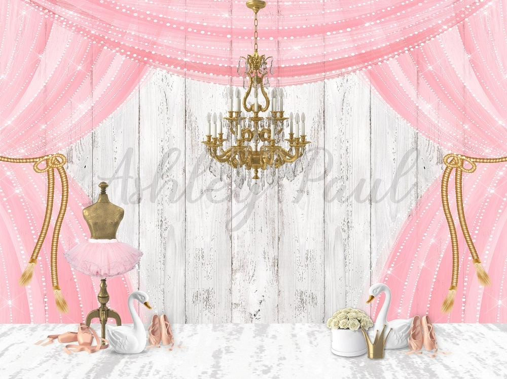 Kate Pink Ballet Stage Backdrop Designed by Ashley Paul