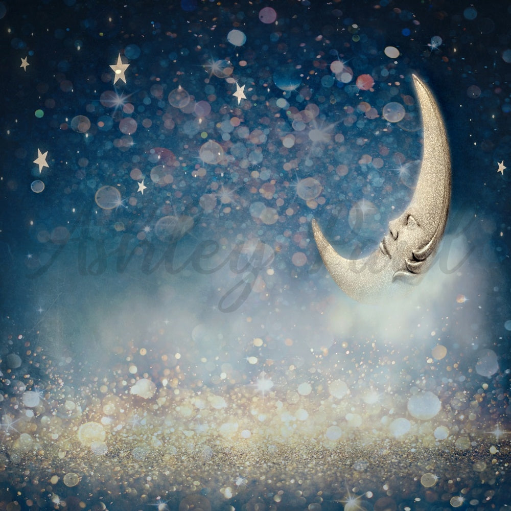 Kate Bokeh Night Moon Backdrop Designed by Ashley Paul