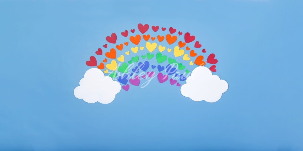 Kate Heart Rainbow Backdrop Designed by Ashley Paul