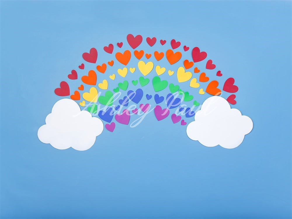 Kate Heart Rainbow Backdrop Designed by Ashley Paul