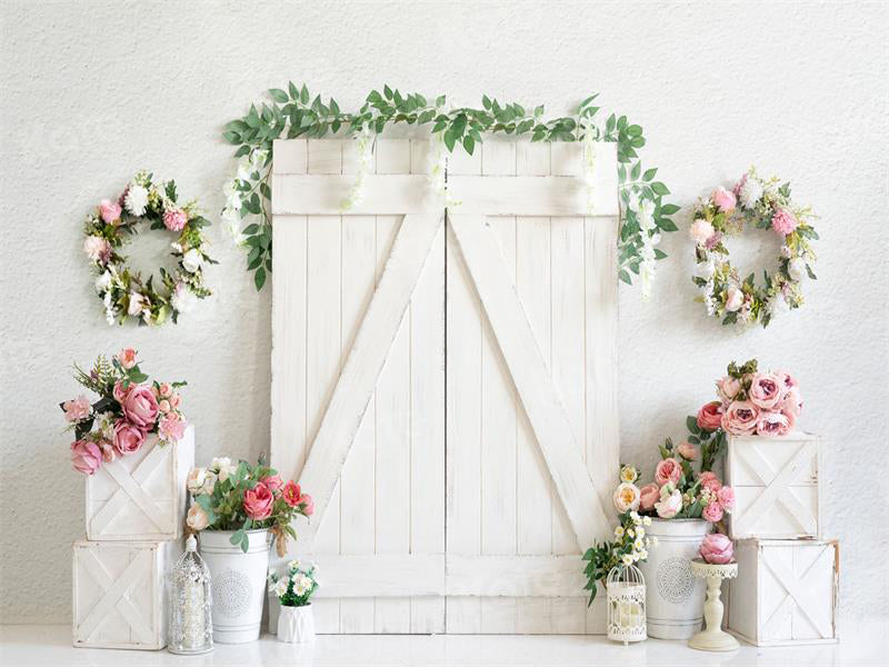 Kate Spring Flower Wood Elegant Backdrop for Photography