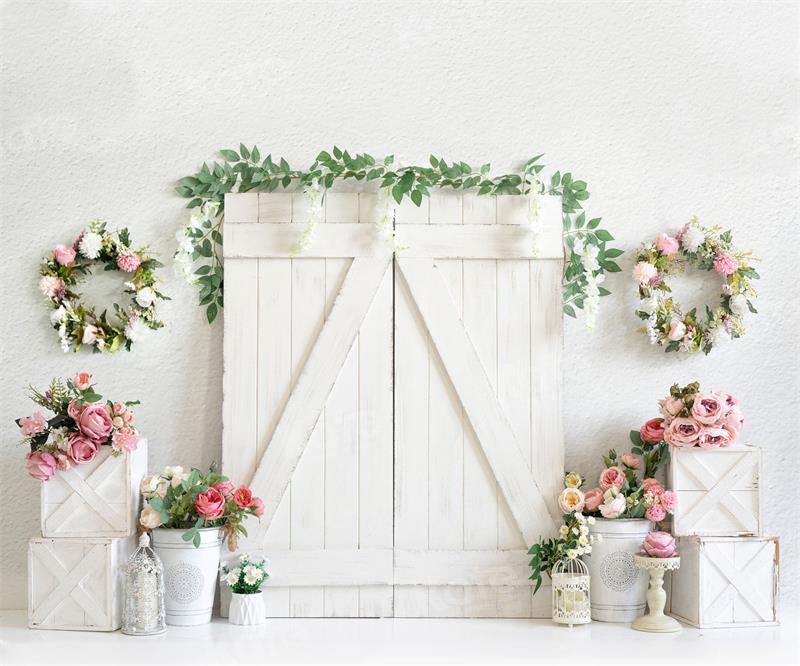 Kate Spring Flower Wood Elegant Backdrop for Photography