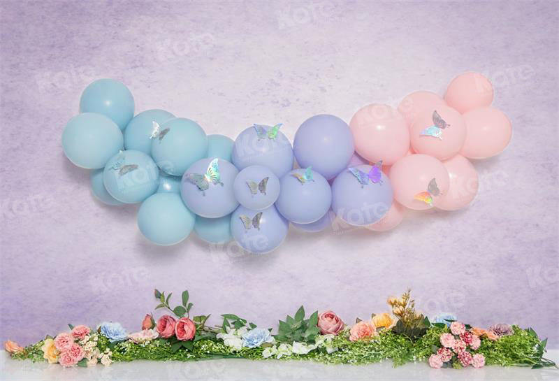Kate Spring Flower Butterfly Balloons Backdrop for Photography