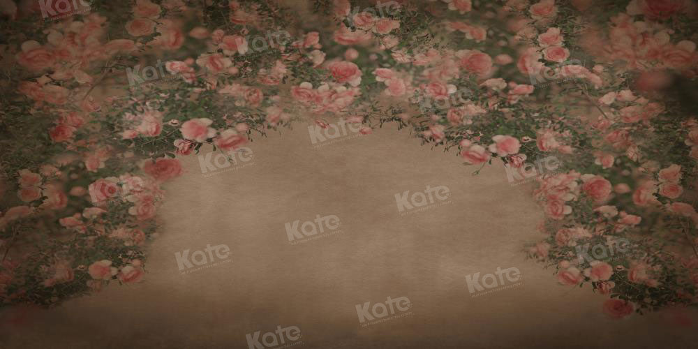 Kate Retro Dark Floral Arch Backdrop for Photography