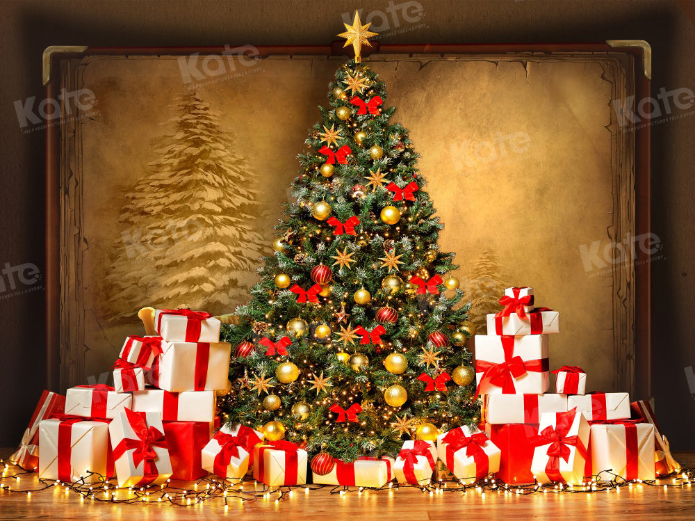 Kate Christmas Tree Magic Gifts Backdrop for Photography
