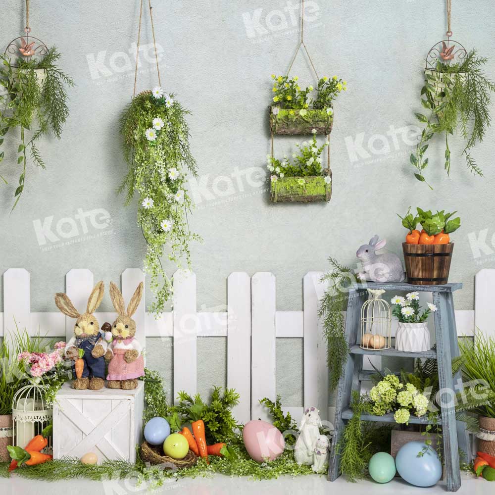 Kate Spring Potted Rabbit Easter Backdrop Designed by Emetselch