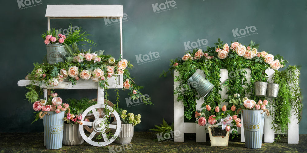 Kate Spring Flower Cart Backdrop Designed by Emetselch