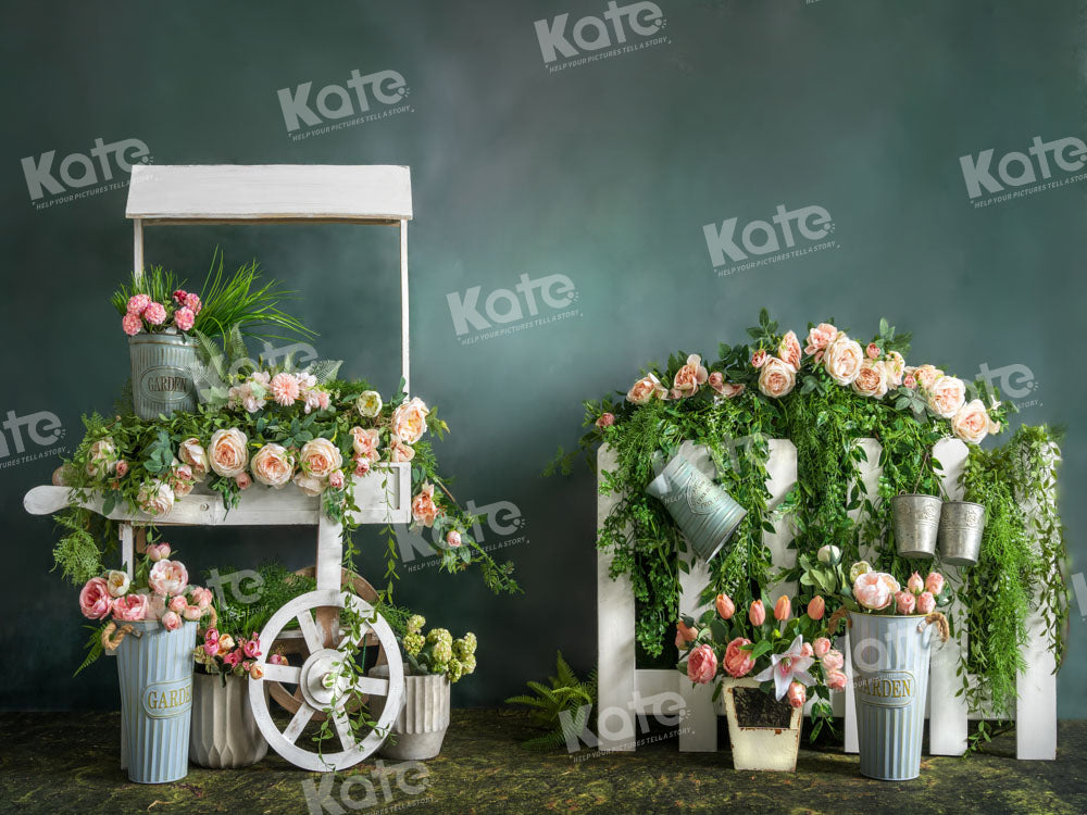 Kate Spring Flower Cart Backdrop Designed by Emetselch