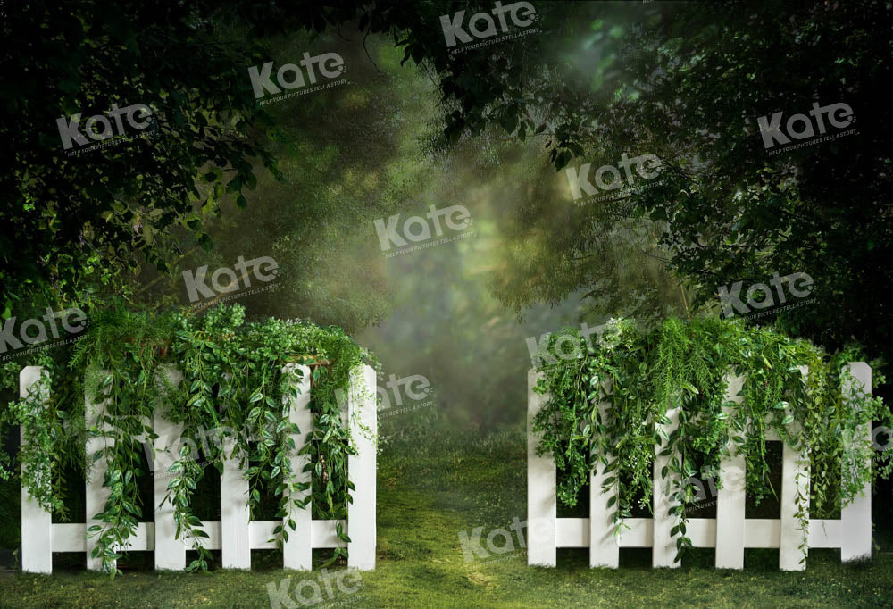 Kate Spring Jungle Grass Fence Backdrop Designed by Emetselch