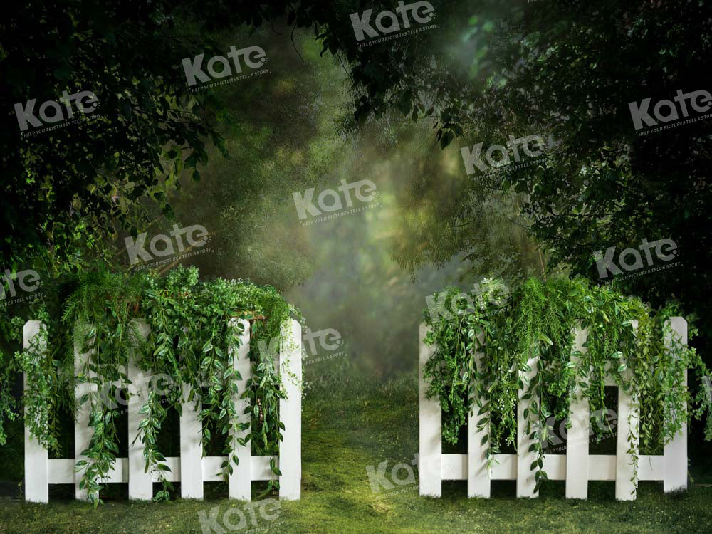 Kate Spring Jungle Grass Fence Backdrop Designed by Emetselch