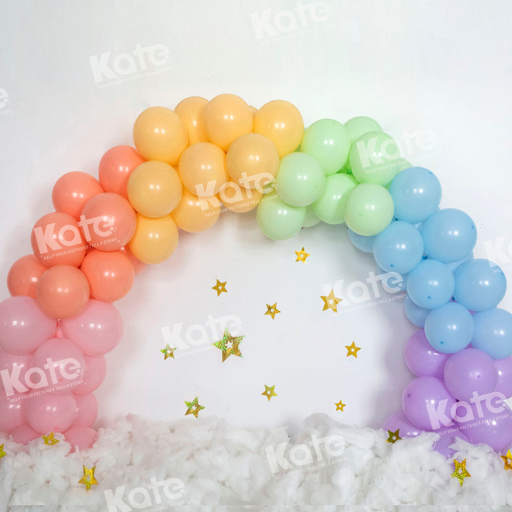 Kate Colorful Balloons Sky Cloud Cake Smash Backdrop Designed by Emetselch