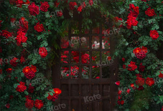 Kate Valentine's Day Rose Mystery Garden Printed Backdrop for Photography