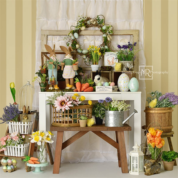 Rustic Spring Garden Easter Backdrop