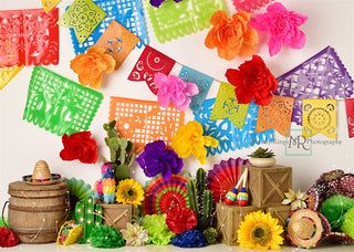 Kate Sunflower Fiesta Printed Backdrop Designed by Mandy Ringe Photography