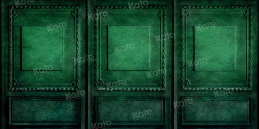 Elegant Vintage Green Panel Wall Backdrop