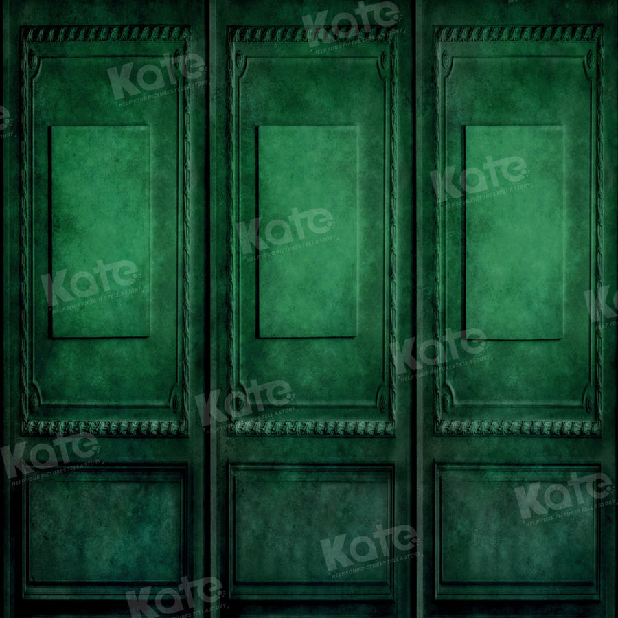 Elegant Vintage Green Panel Wall Backdrop