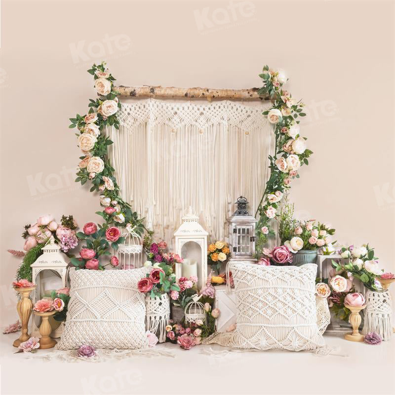 Kate Spring Boho Flower Tapestry Backdrop for Photography