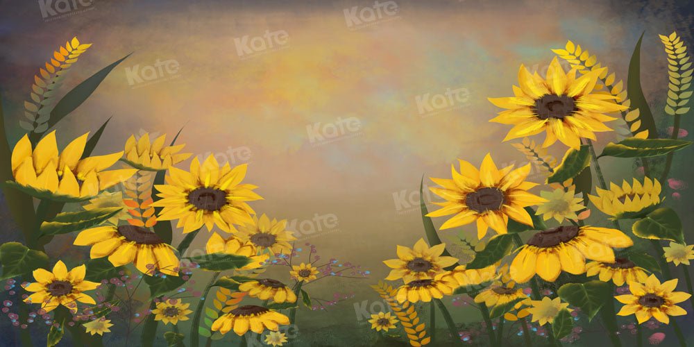 Kate Fine Art Painting Sunflower Backdrop Designed by GQ