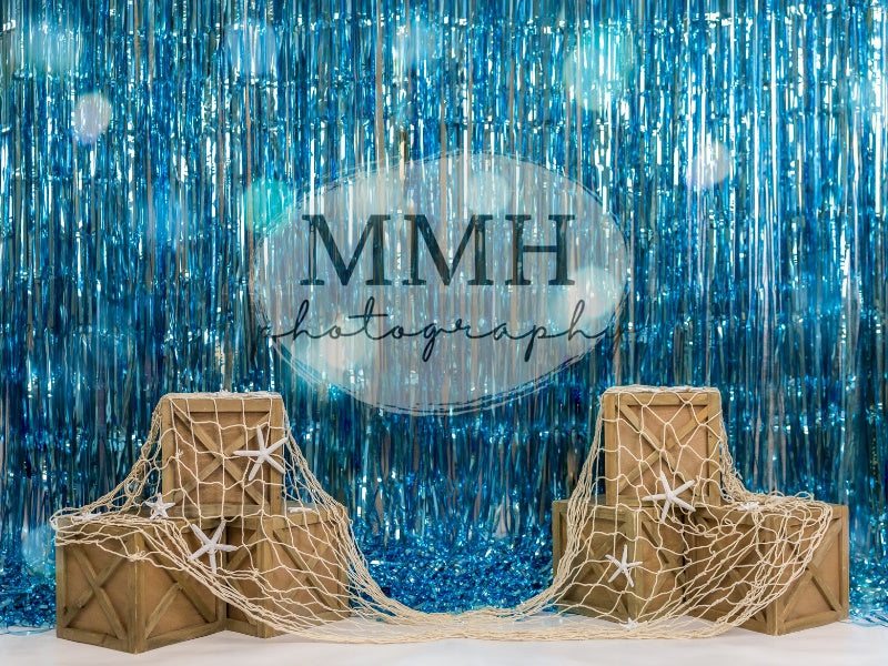 Kate Under The Sea - Underwater Tinsel Mermaid Backdrop Designed by Melissa McCraw-Hummer