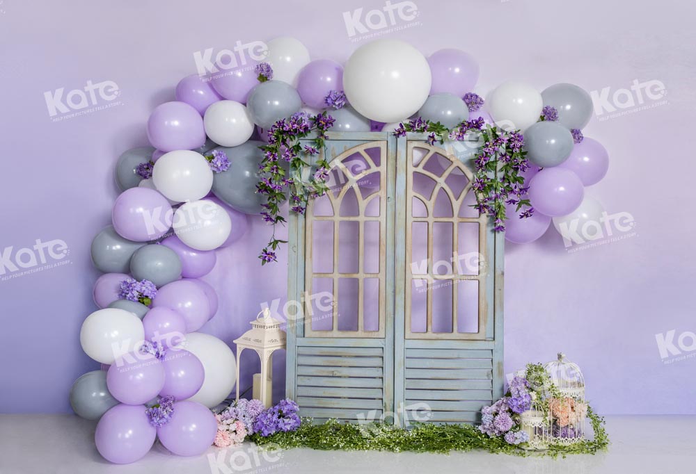 Kate Purple Balloons Garden of Eden Backdrop Designed by Emetselch