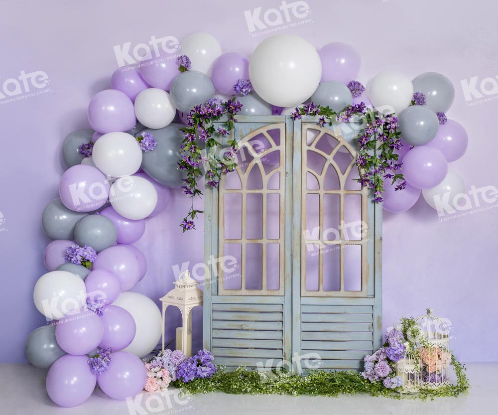 Kate Purple Balloons Garden of Eden Backdrop Designed by Emetselch