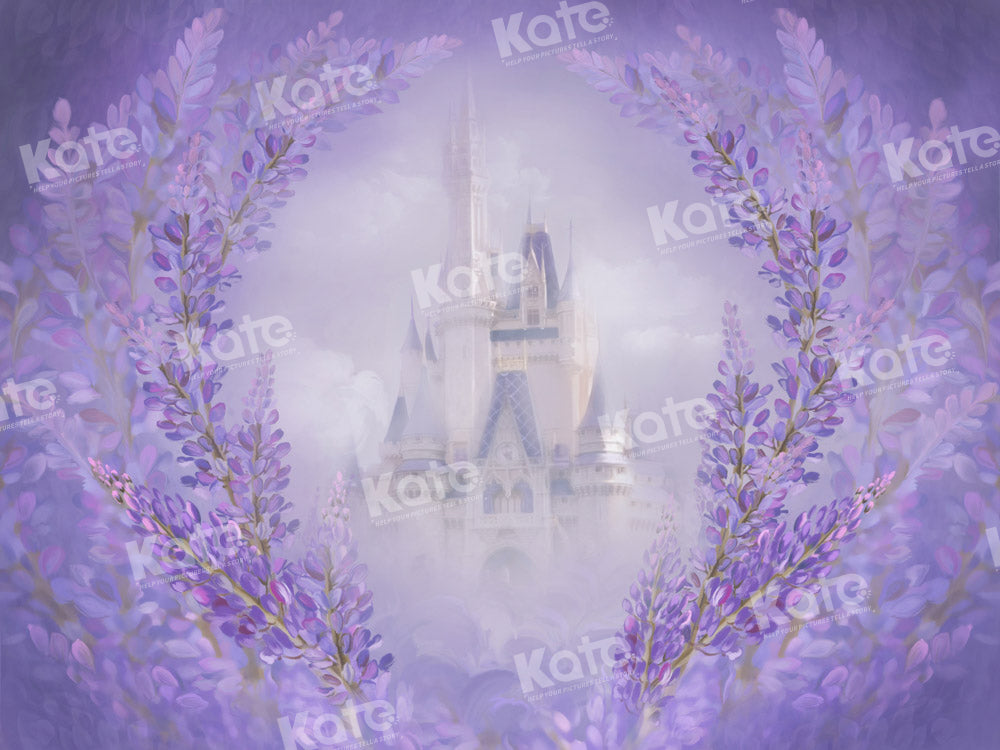 Kate Purple Floral Castle Backdrop Designed by GQ