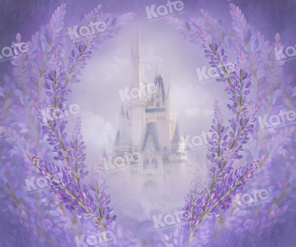Kate Purple Floral Castle Backdrop Designed by GQ